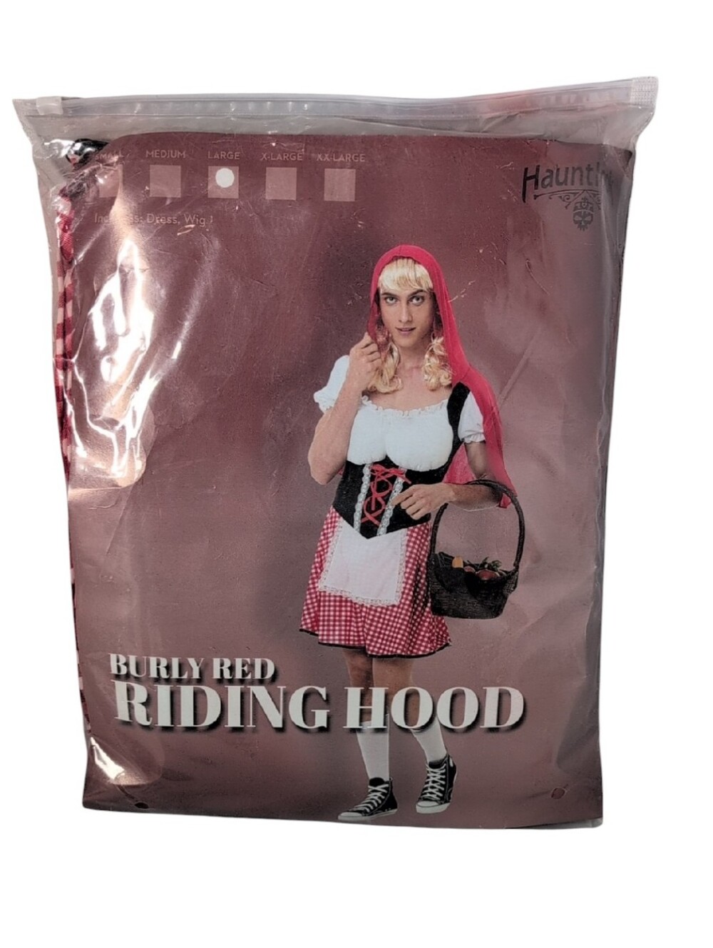 Hauntlook Burly Red Riding Hood Halloween Costume Size Large